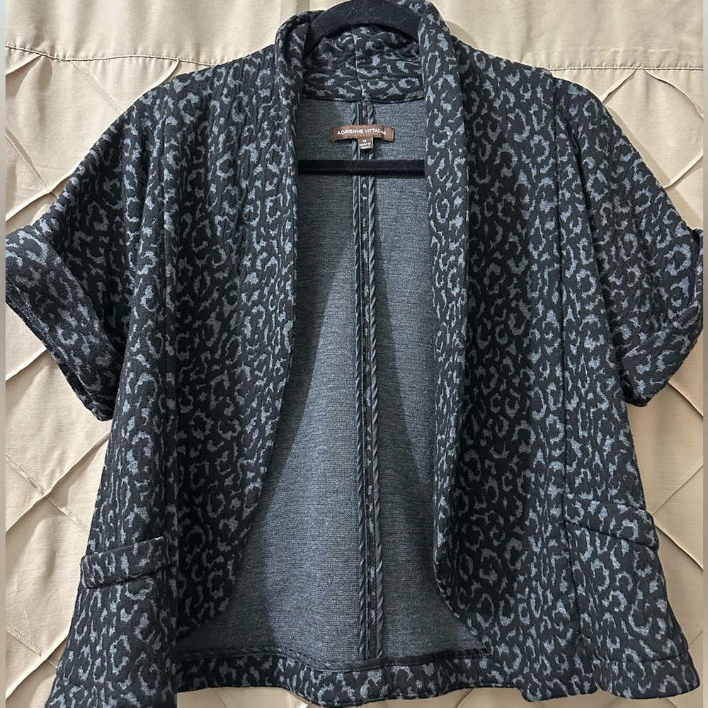 Adrienne Vittadini Short Sleeved Knit Blazer